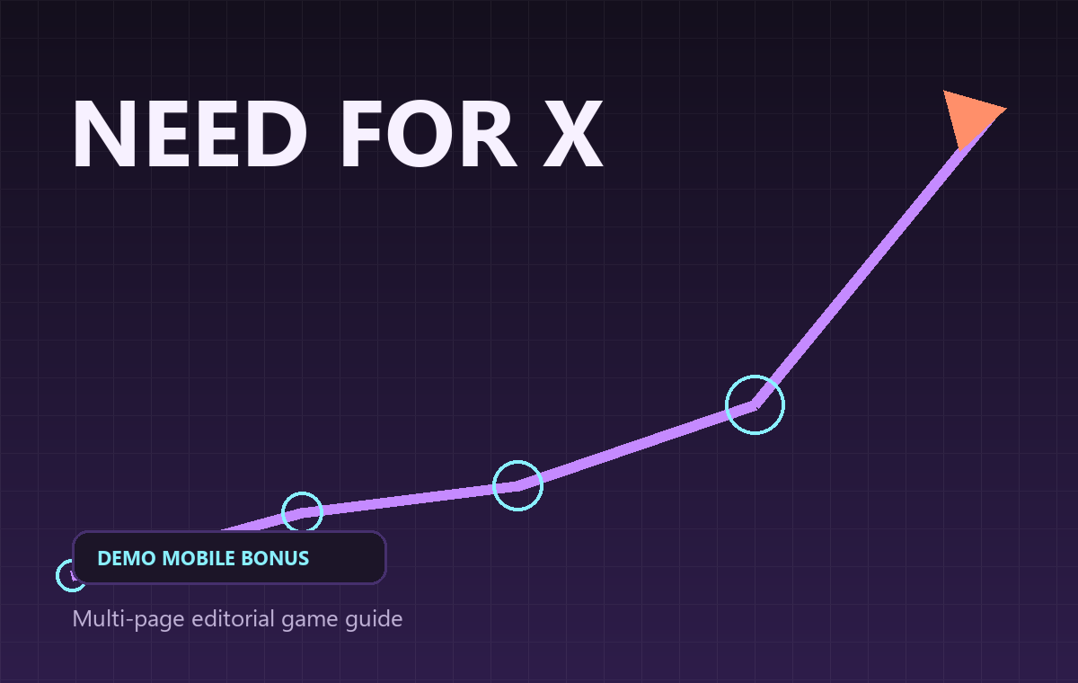 Need for X game cover for demo mode, mobile play and bonus access